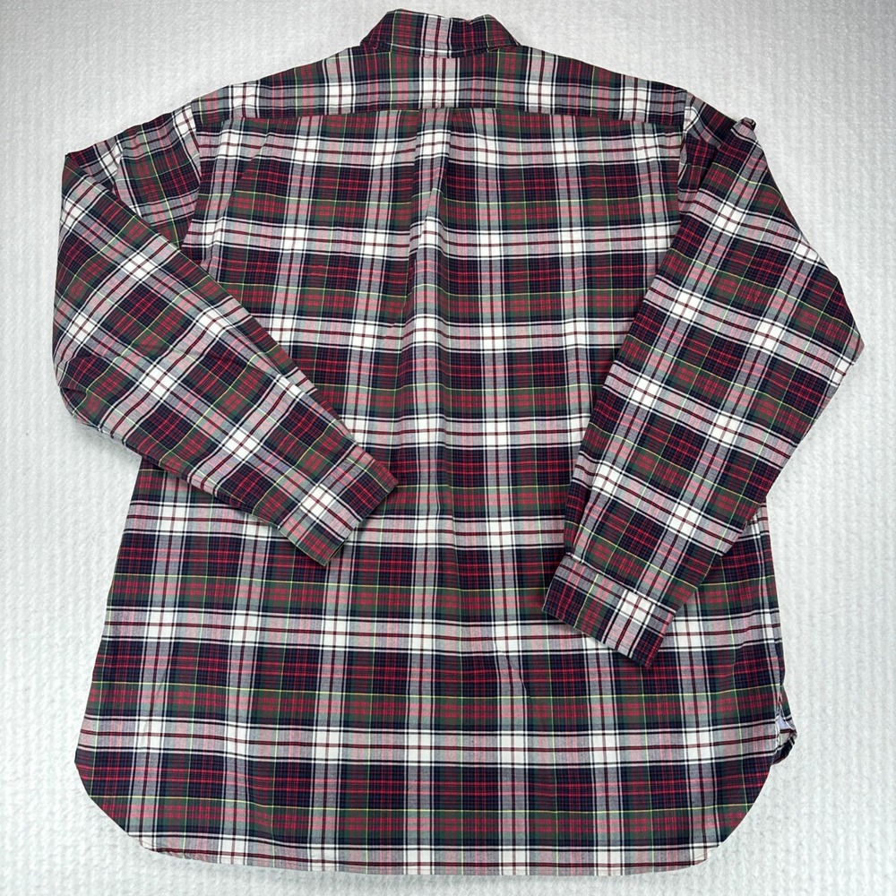 Ralph Lauren Mens XXL Button Down Shirt Red Green Plaid Long Sleeve Pony Pocket - Picture 3 of 9